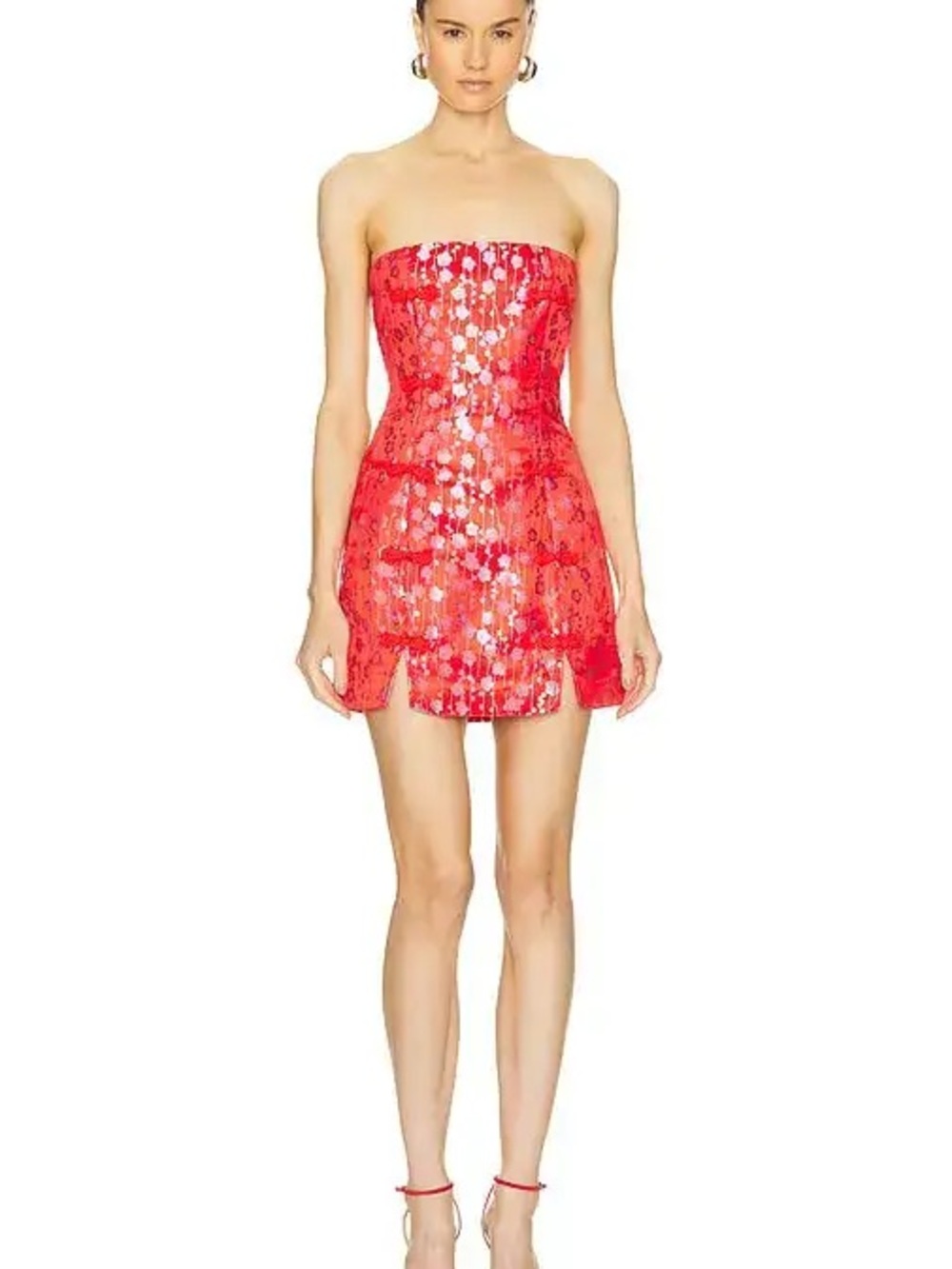 Sau Lee Red Jenny Mini Dress